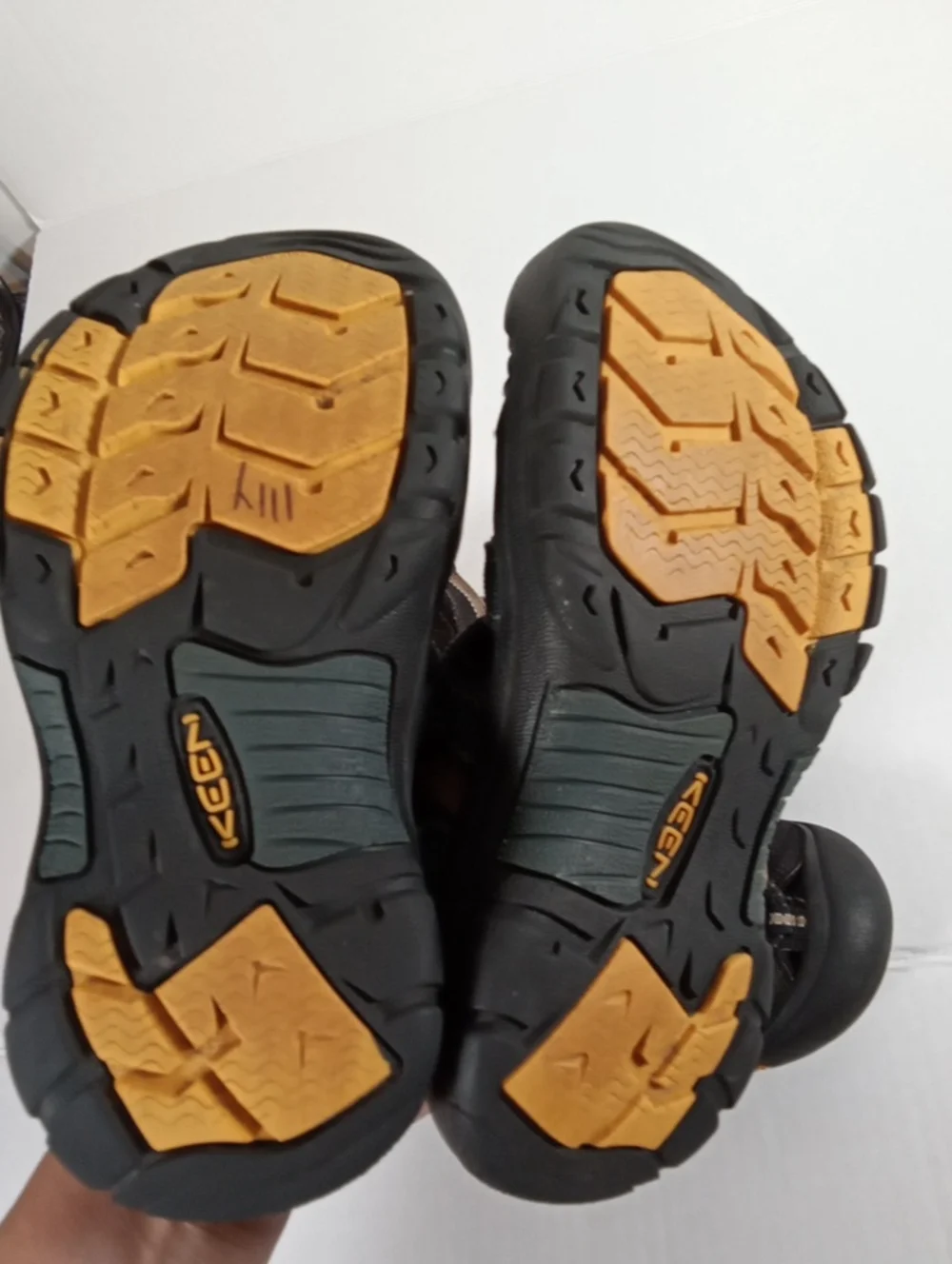 Keens Two Pairs Water Shoes Hiking Outdoors Kids Size 12 Blue N Brown